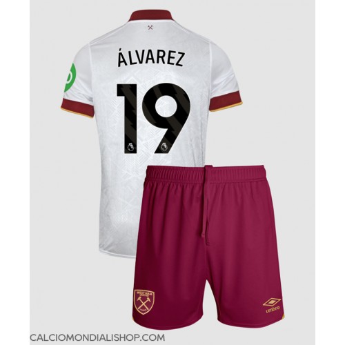 Maglie da calcio West Ham United Edson Alvarez #19 Terza Maglia Bambino 2024-25 Manica Corta (+ Pantaloni corti)